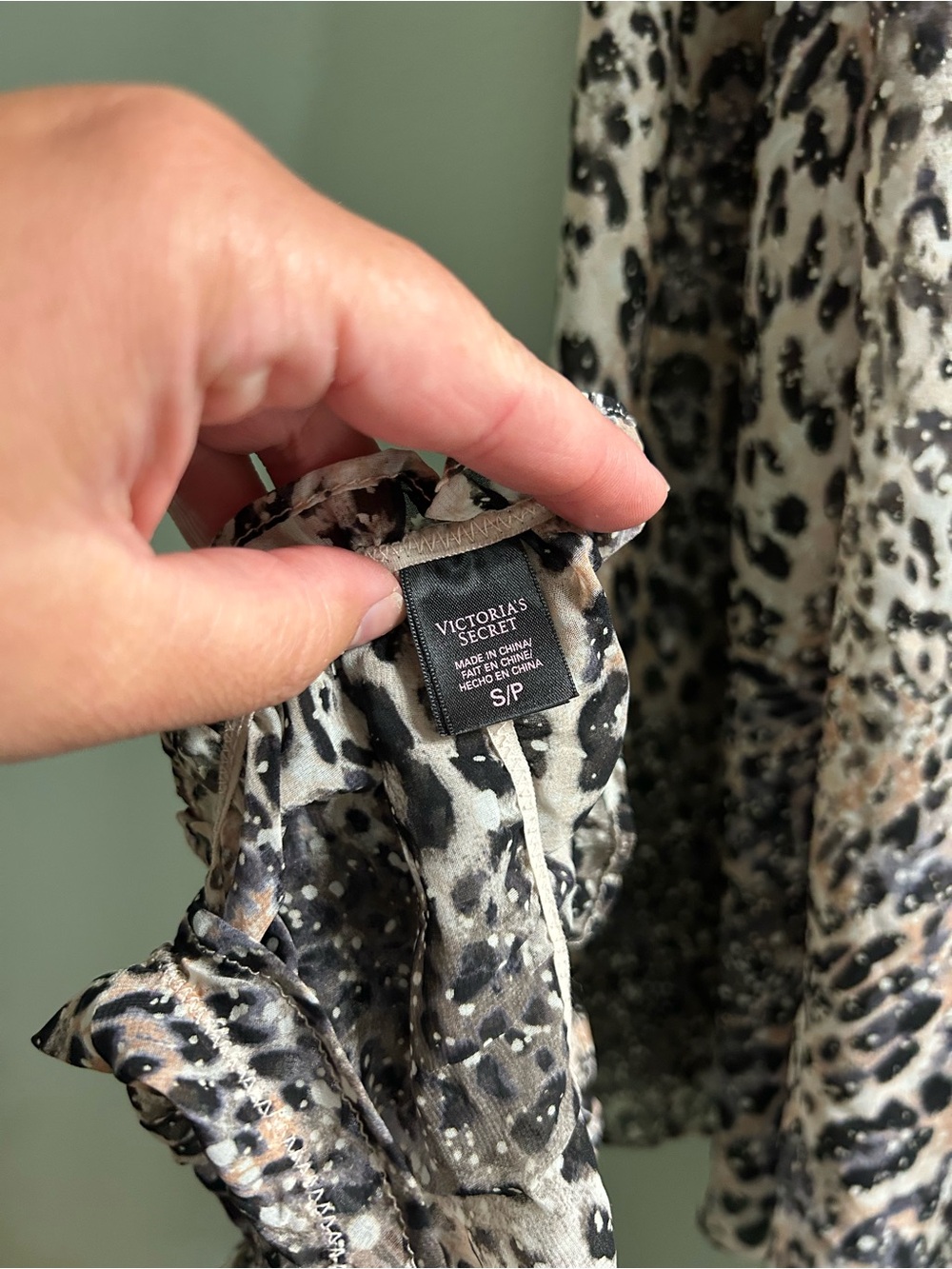 NWOT Victoria’s Secret Y2K animal print bedazzled tie back lingerie slip - Picture 9 of 11